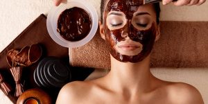 mascara facial de chocolate